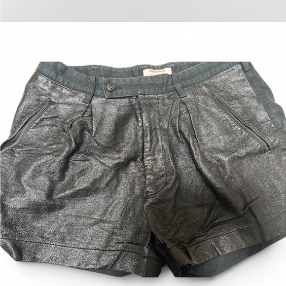 Metallic Gray Women's Shorts - Picture 1 of 3